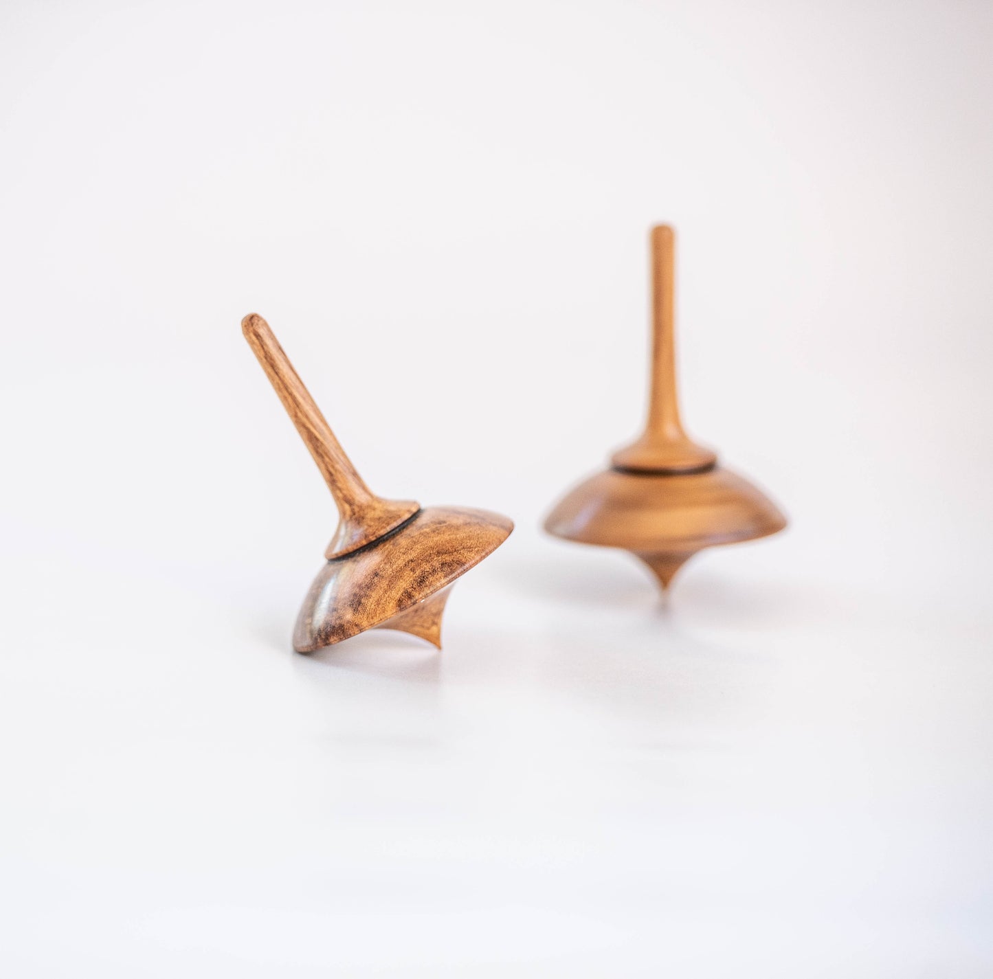 Wooden spinning tops